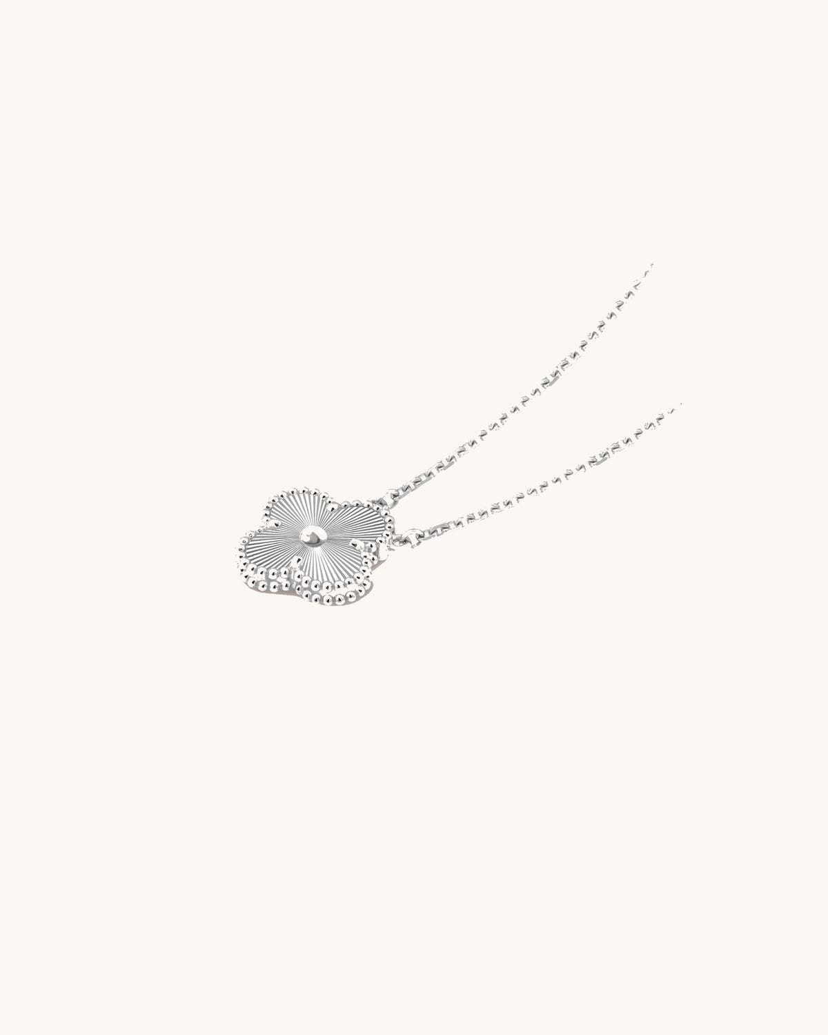 Mayceline Four Leaf Clover Necklace — 18K White Gold — image 3