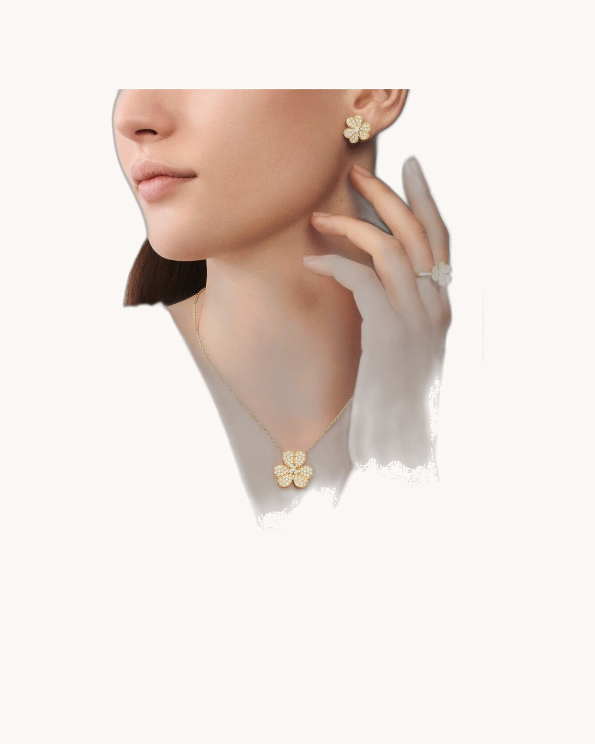 Mayceline Fleur de Lumière Earrings — Diamond 18K yellow gold