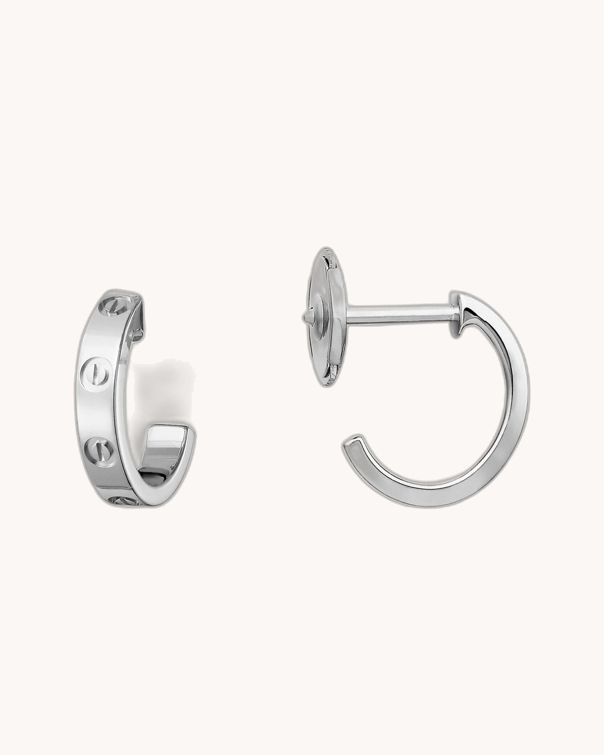 Mayceline Hoop Earrings – Small Model (White Gold)