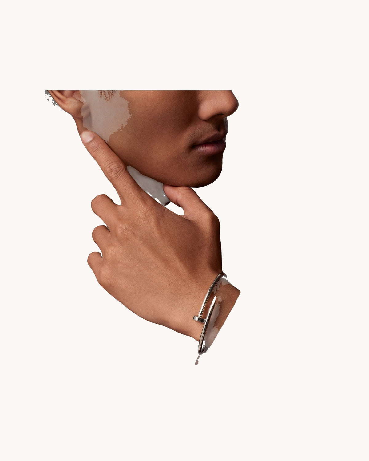 Mayceline Linéa Clou Bracelet, Classic Model — 18K White Gold — image 3