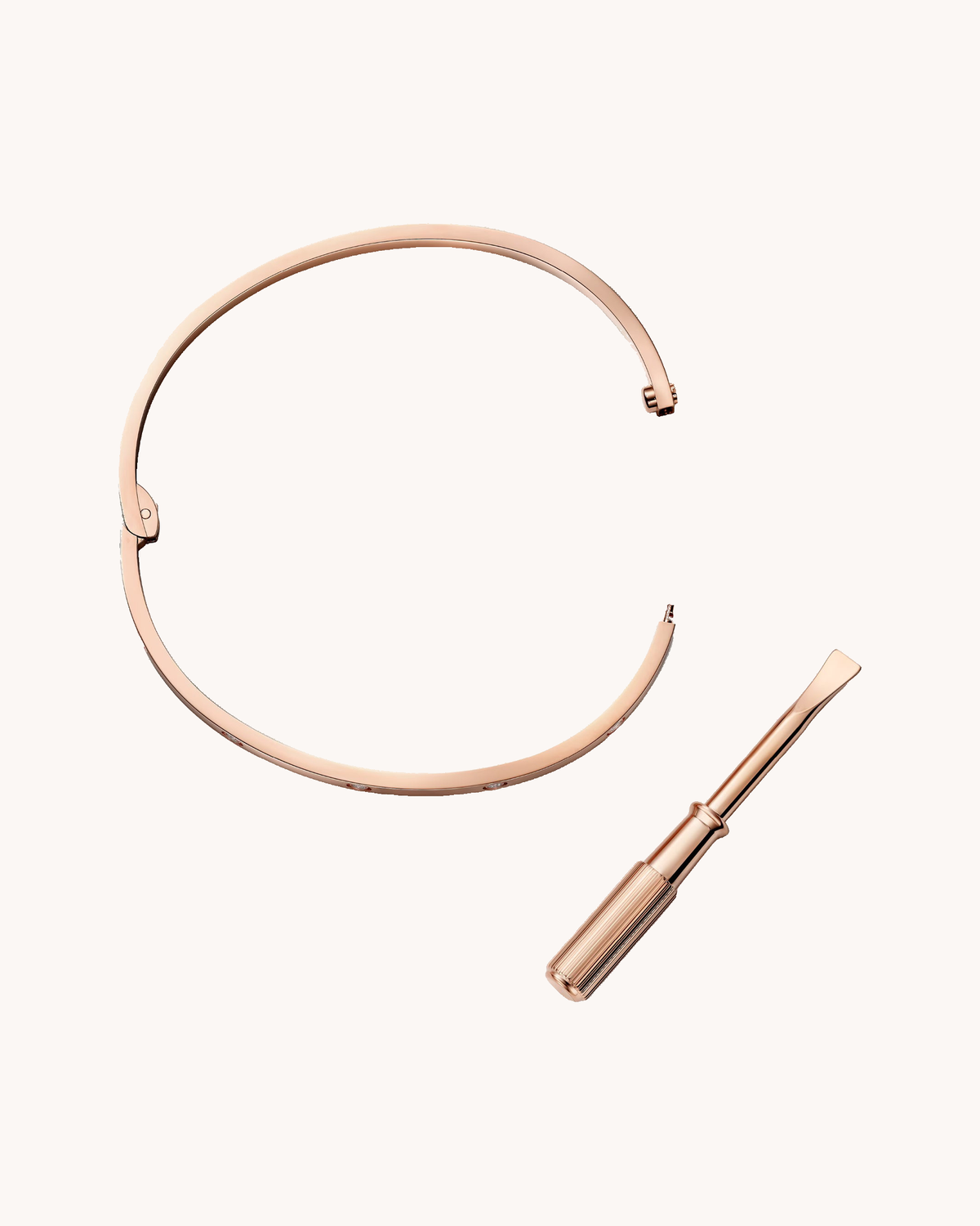 Mayceline Amour Bracelet - Small Model, 10 Diamonds — Rose Gold