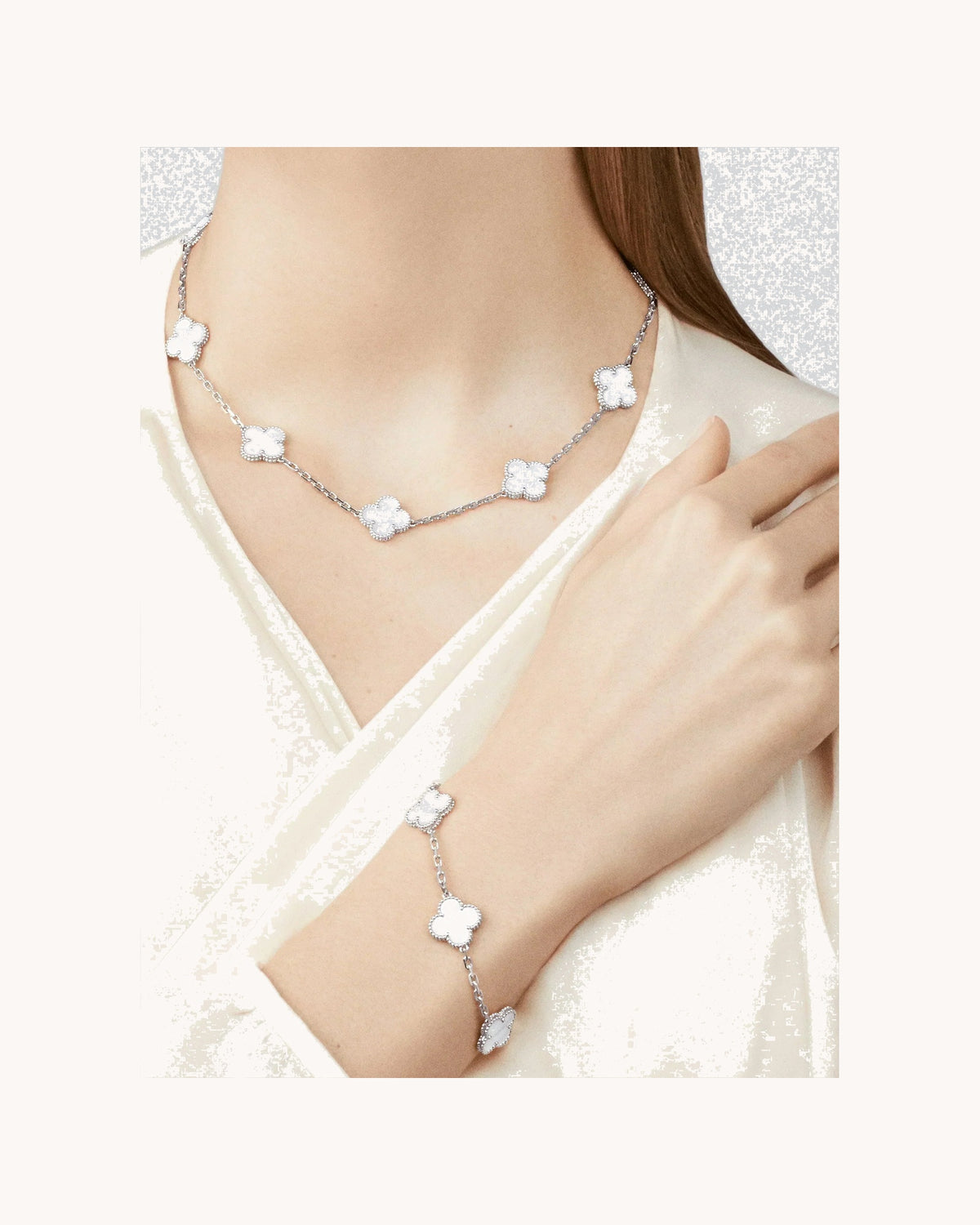 CLOVER | 10 Motive Silver Necklace