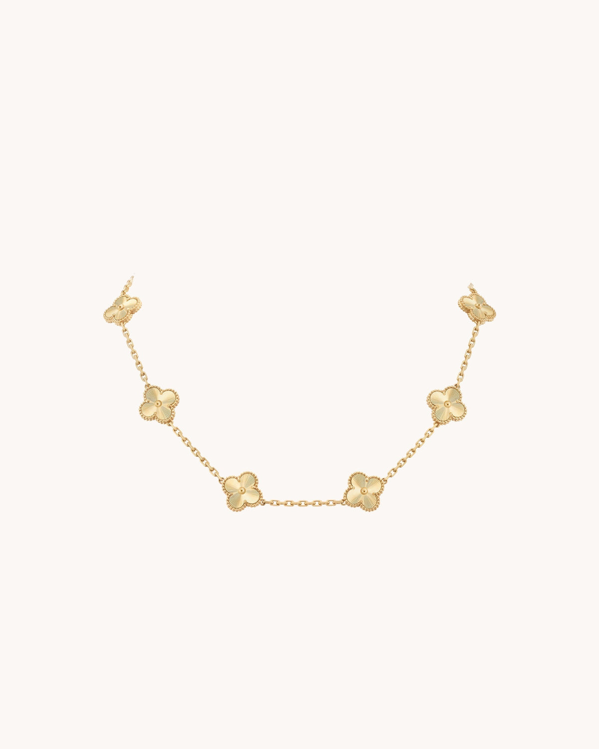 Mayceline Four Leaf Clover Necklace, 10 Motifs — 18K Yellow Gold — image 3