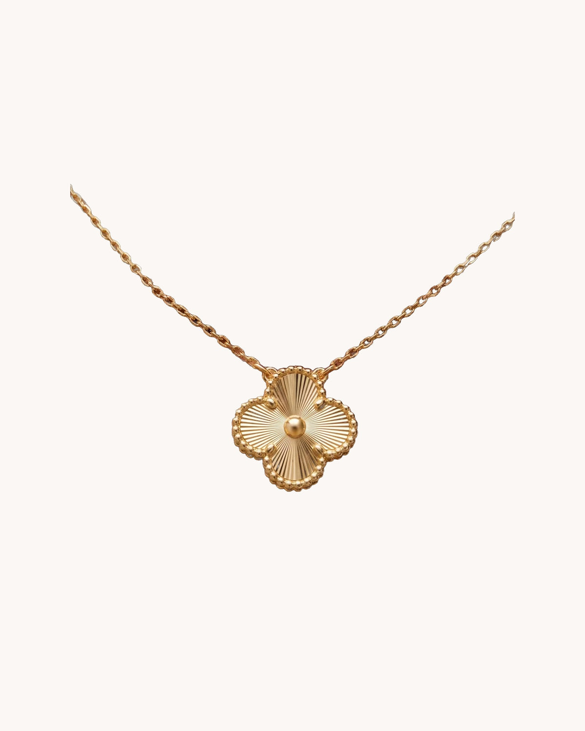 Mayceline Four Leaf Clover Necklace — 18K Yellow Gold — image 3
