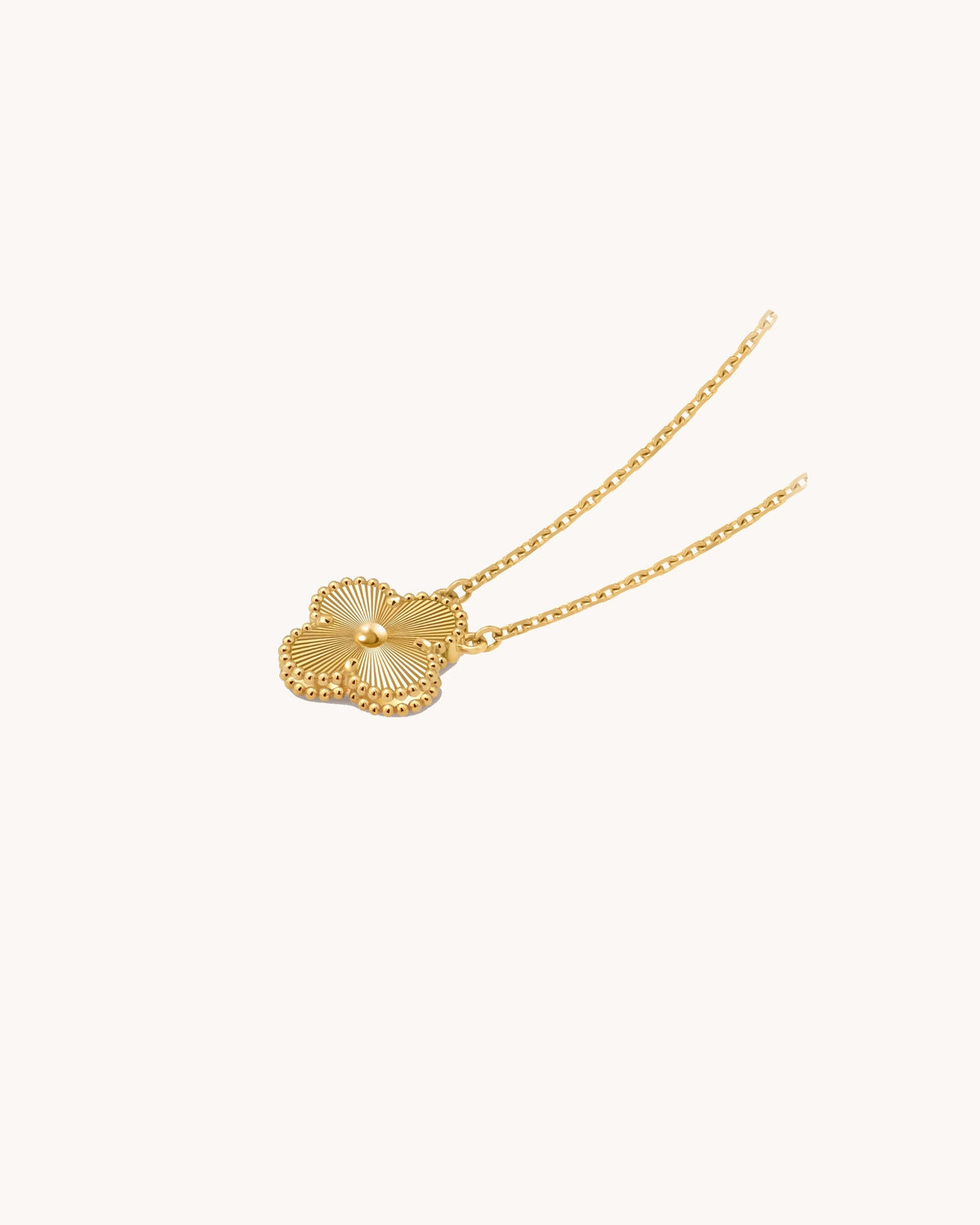 Mayceline Four Leaf Clover Necklace — 18K Yellow Gold — image 4