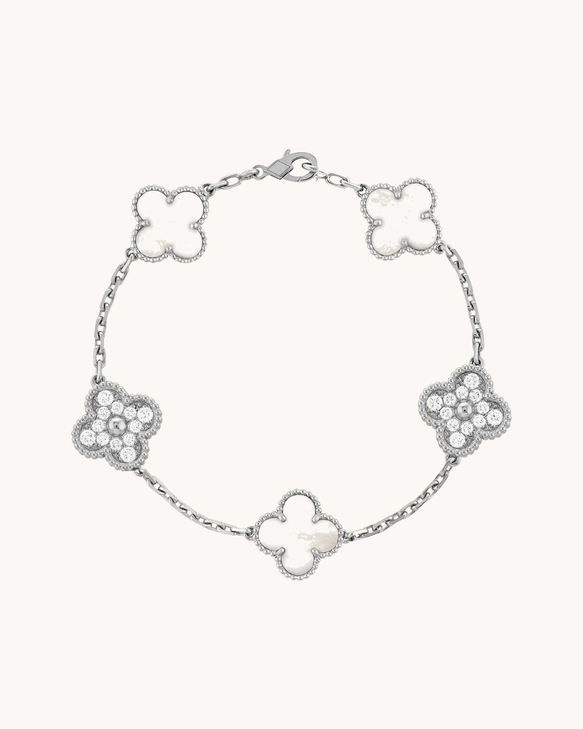 CLOVER | Black/Silver Bracelet Prestige