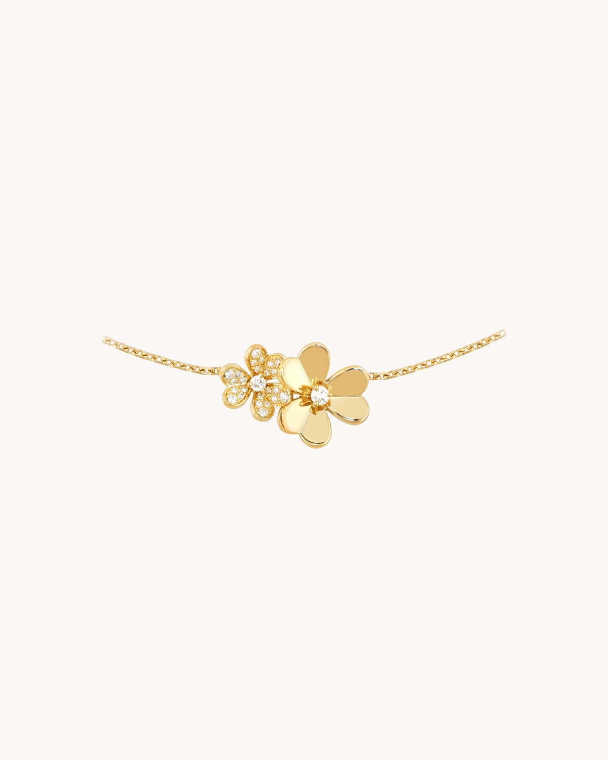 Mayceline Fleur de Lumière Necklace — 9 Flowers — Diamond 18K Yellow Gold — image 4