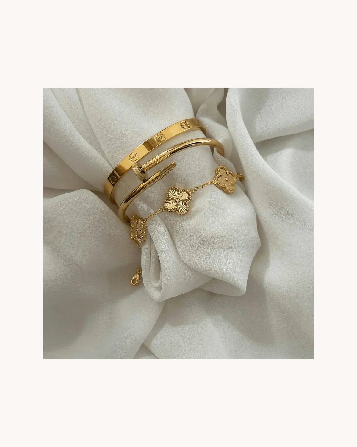 3-Piece Bracelet Set - Gold