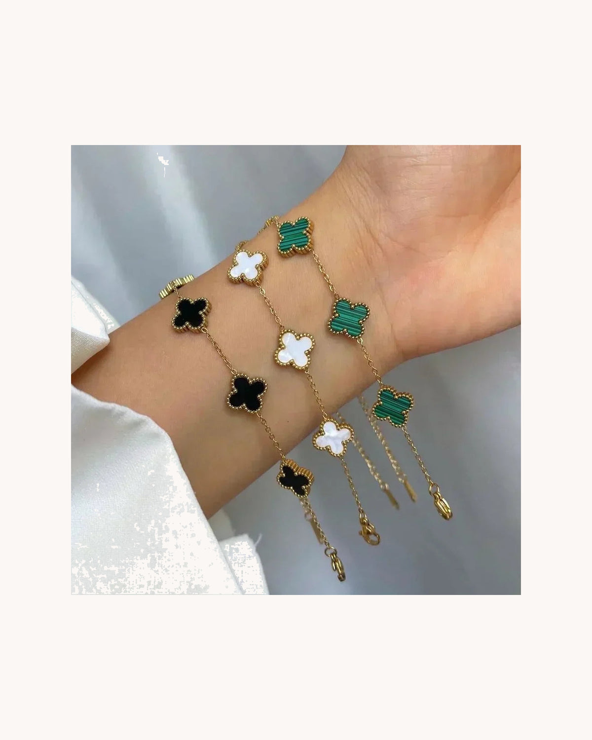 3-Piece Clover Bracelet Set