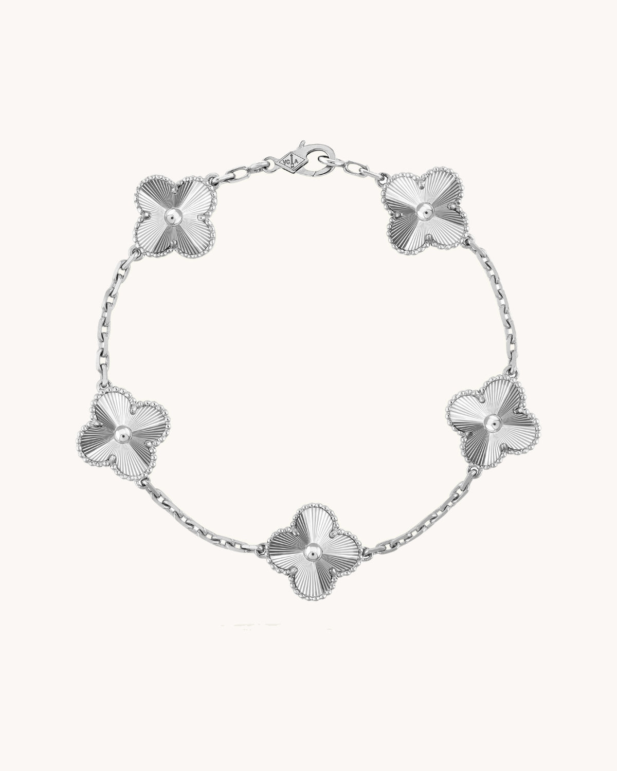 CLOVER | Black/Silver Bracelet