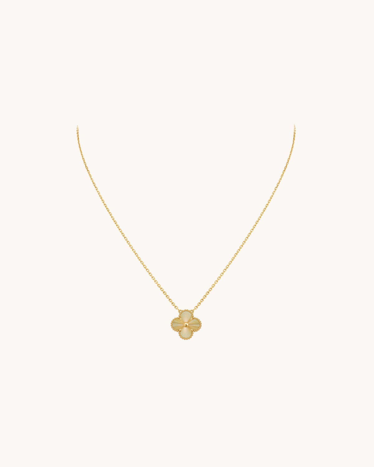 Mayceline Four Leaf Clover Necklace — 18K Yellow Gold — image 5