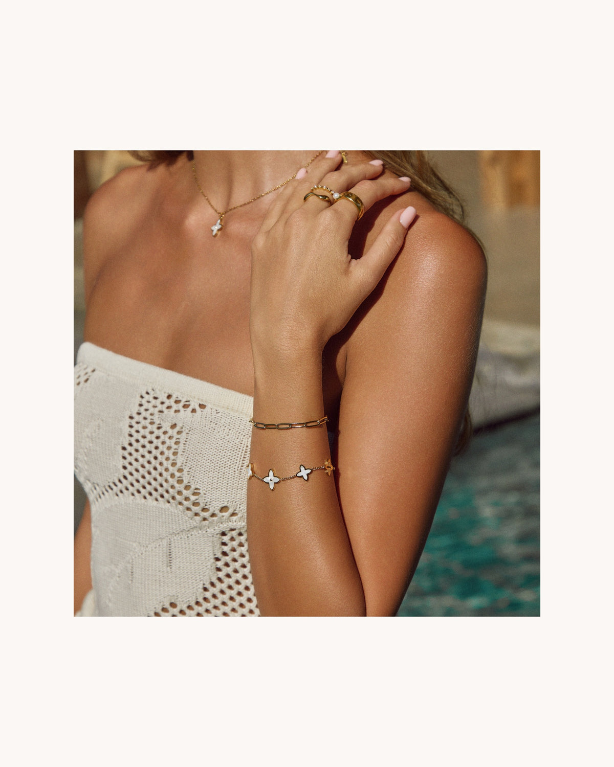 White Blossom | Petal Bracelet