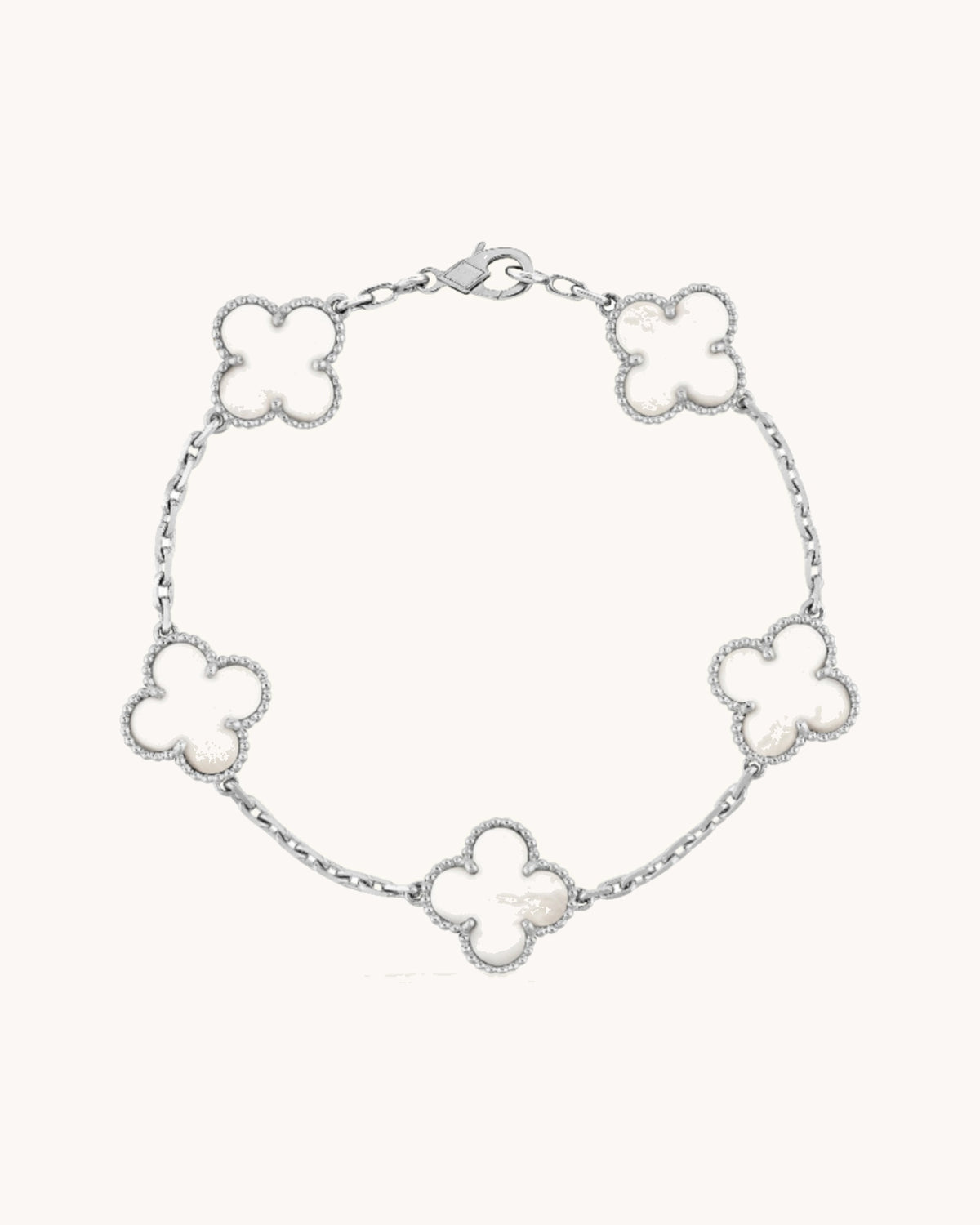 CLOVER | Black/Silver Bracelet