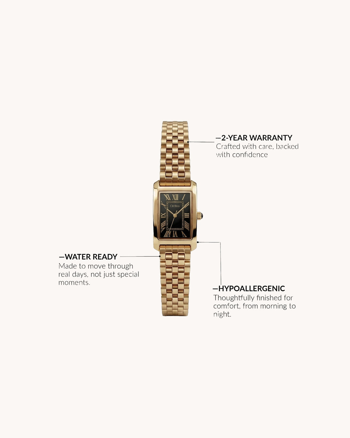 Mayceline Roselle Watch — Gold Noir — image 7