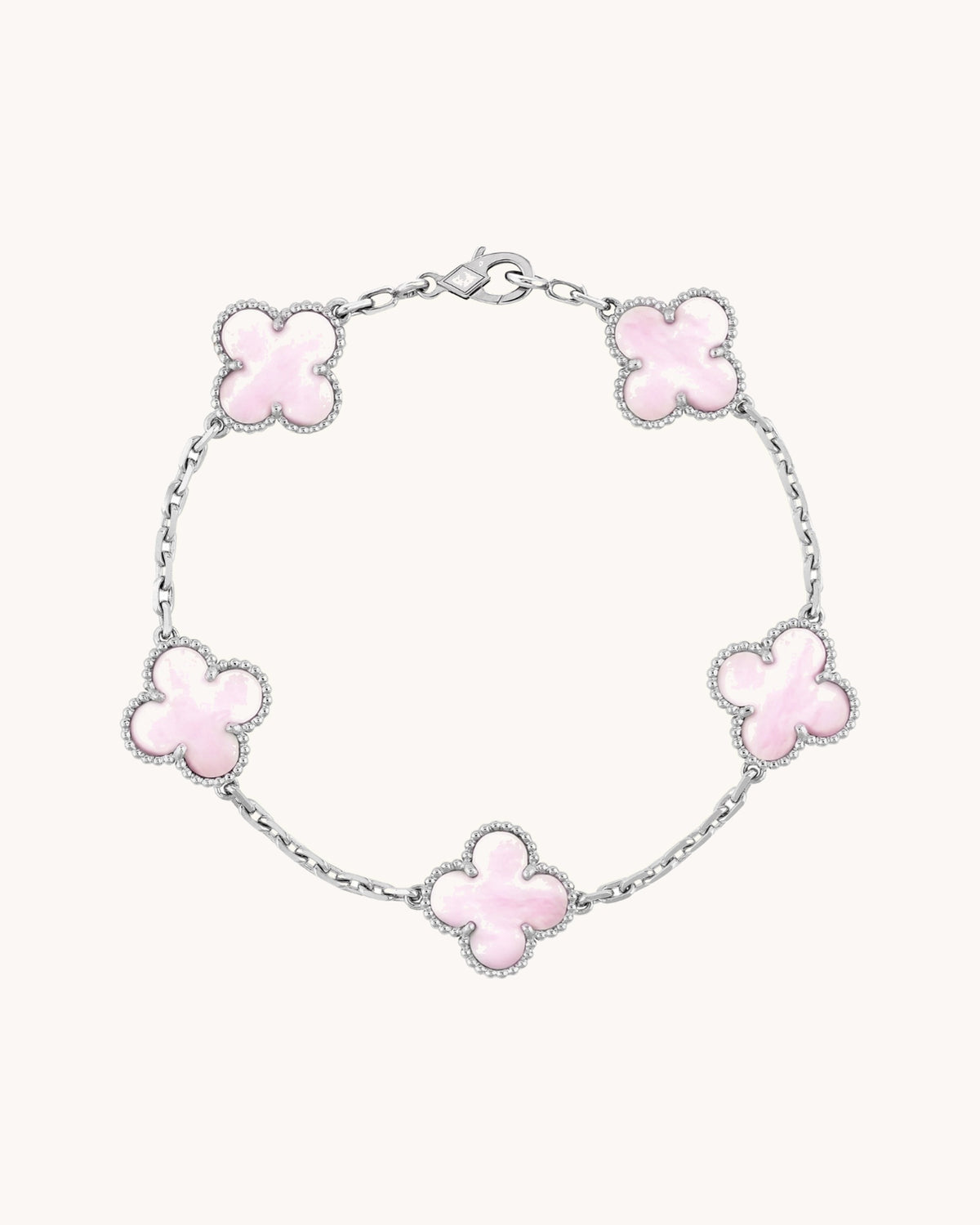 CLOVER | Black/Silver Bracelet