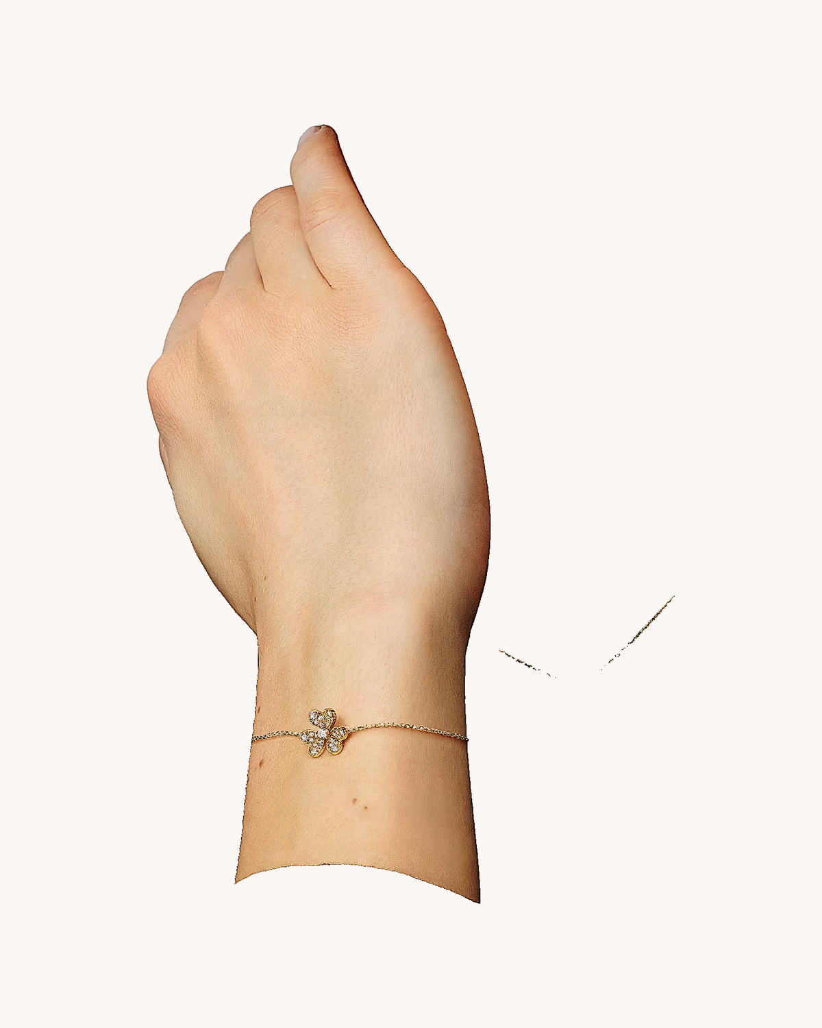 Mayceline Fleur de Lumière Pendant Bracelet, Mini Model — Diamond 18K Yellow Gold