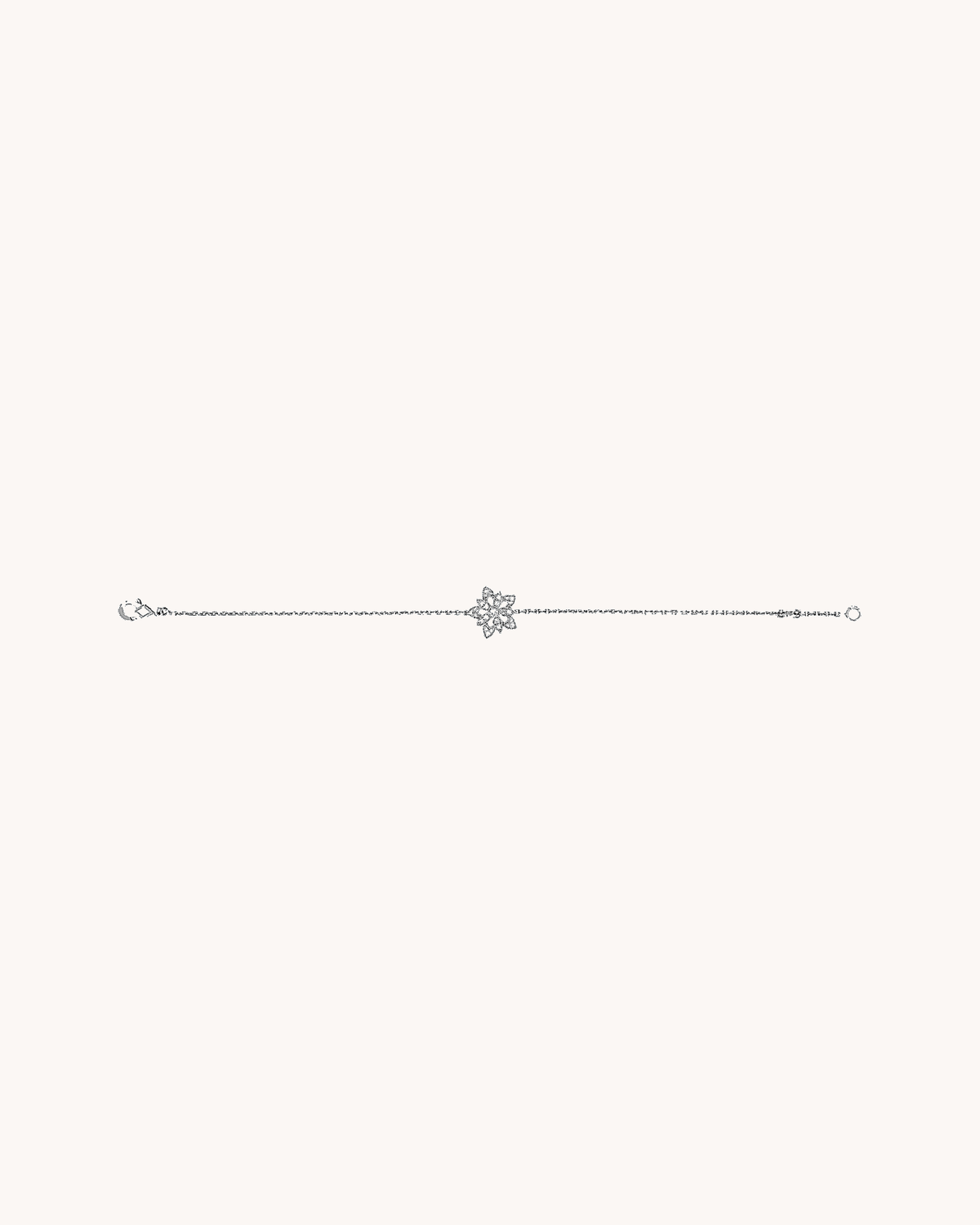Mayceline Lotus Bloom Bracelet, Mini Model — Diamond 18K White Gold
