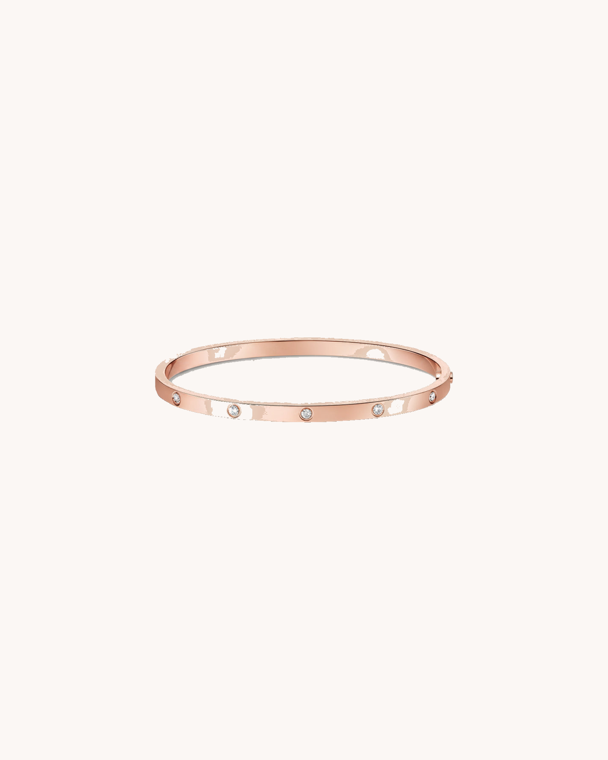 Mayceline Amour Bracelet - Small Model, 10 Diamonds — Rose Gold